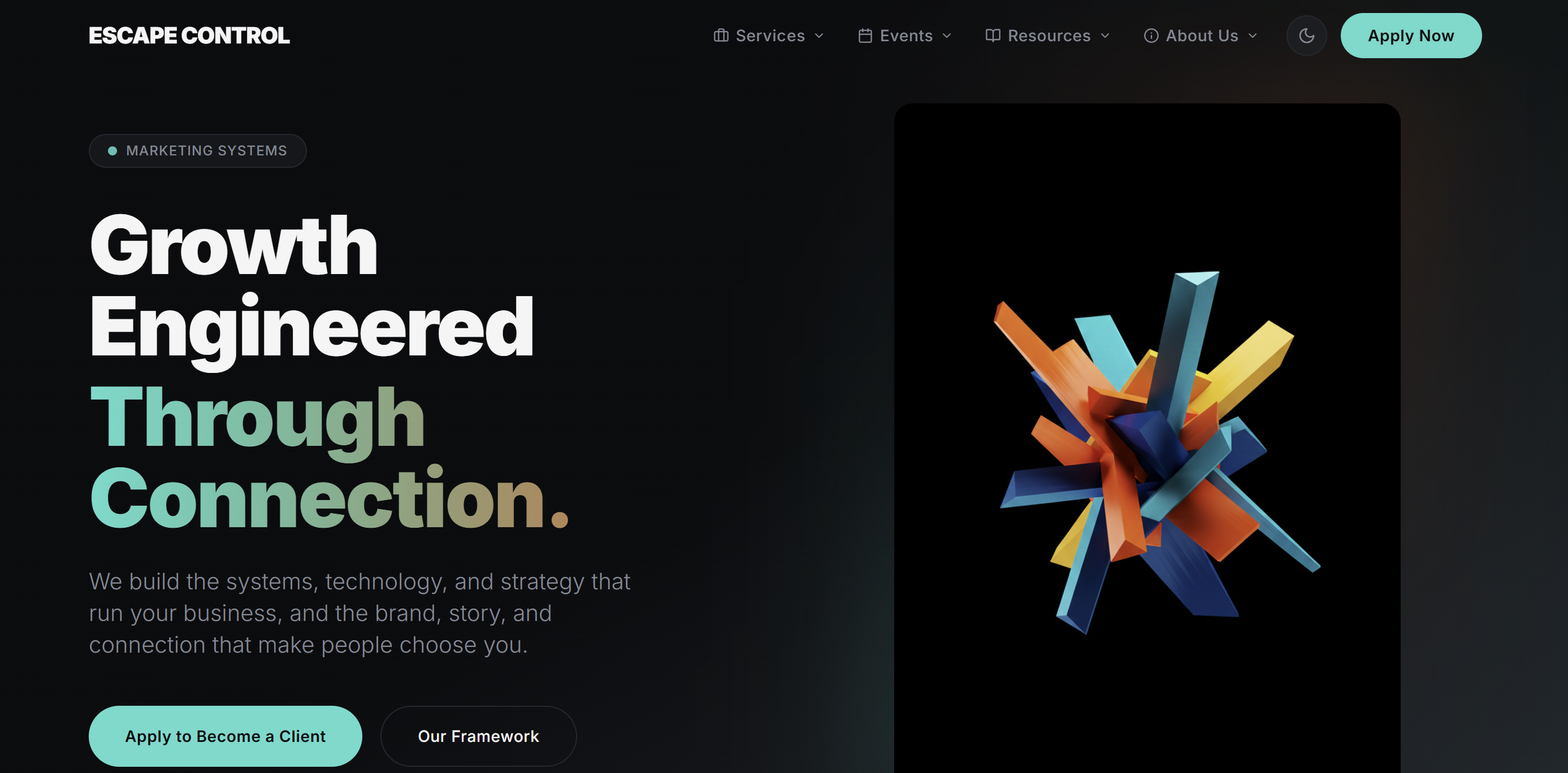 Preview of the EscapeControl website
